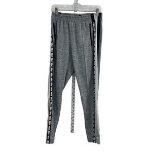 PINK Victoria's Secret Women's Marled Gray Track Pants, S, Polyester, Preowned